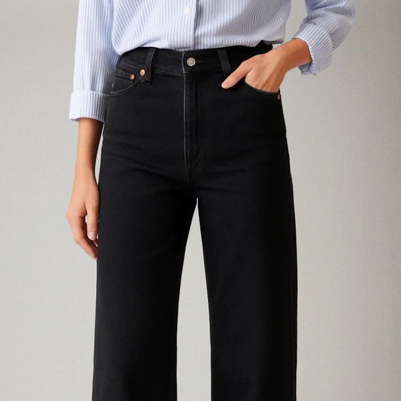 Levi’s Ribcage Wide Leg Jeans Rosie Posie Black 26x32 NWT - Picture 6 of 7